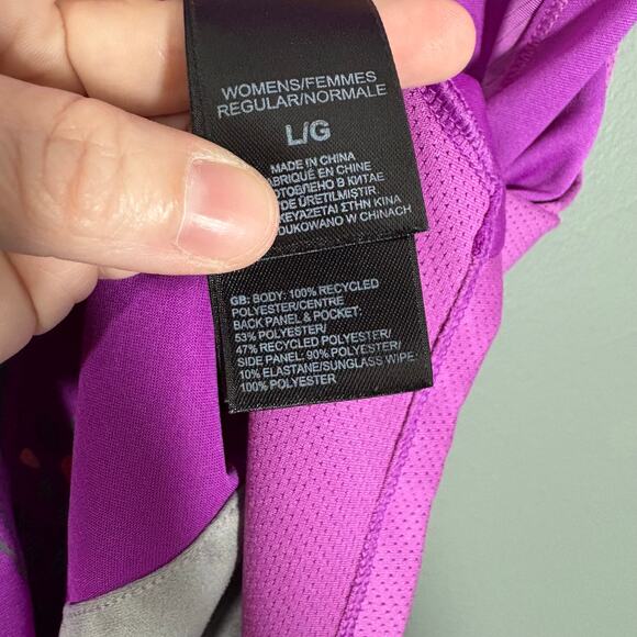 The North Face Women's Purple Activewear Cycling Shirt - Size Large - Pockets - Picture 6 of 8